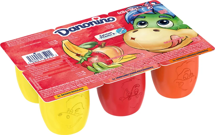 Fruktkvarg Jordgubb, Aprikos & Banan 2,5% 6-pack