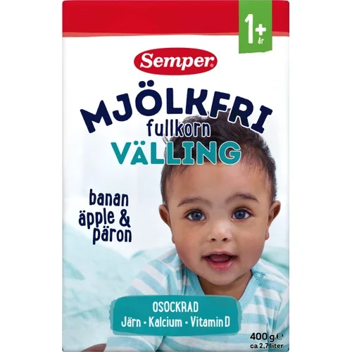 Fullkornsvälling banan, äpple & päron Mjölkfri Från 1år 400g