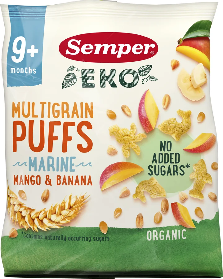 Flerkornssnacks Mango & banan