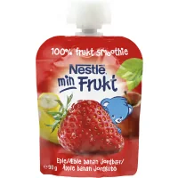Fruktsmoothie Äpple Banan Jordgubb Från 6 Månader