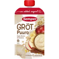 Gröt Äpple Banan Kanel Från 6 Månader