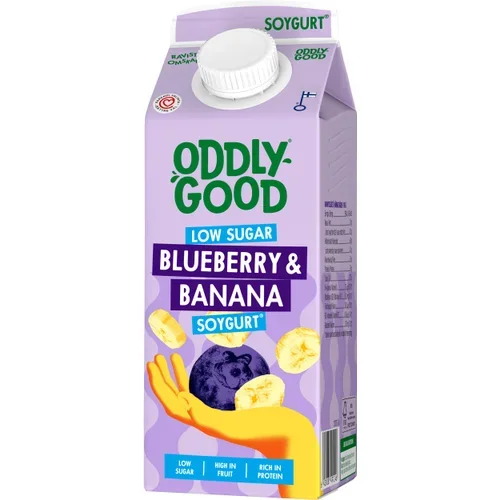 Sojamellanmål Sojagurt Blåbär & Banan lättsockrad 1,8% ®