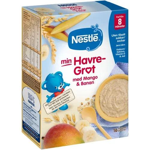 Min Havregröt med mango & banan 8m 16p