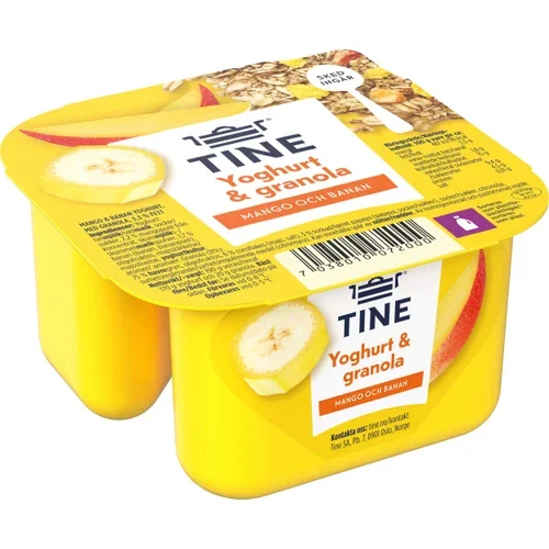 Yoghurt Mango & Banan med granola