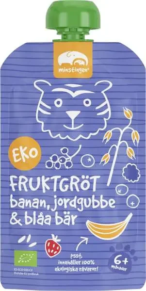 Fruktgröt Banan/Jordgubb/Blåbär EKO
