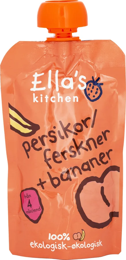 Puré Persika/ Banan 4 Mån EKO KRAV