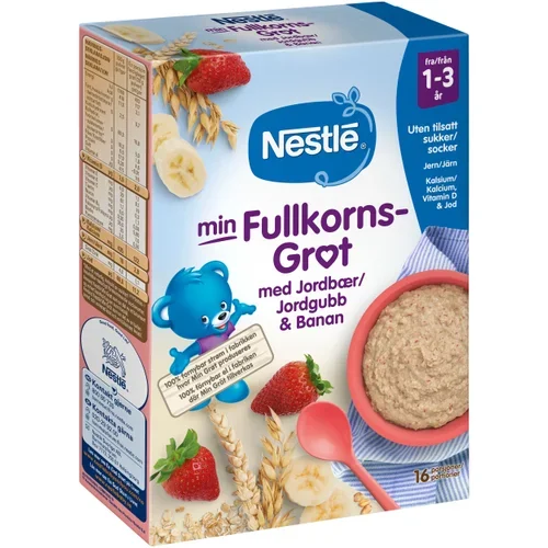 Min Fullkornsgröt med jordgubb & banan 1år 16p 450g
