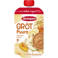 Gröt Päron Aprikos Banan Från 6 Månader