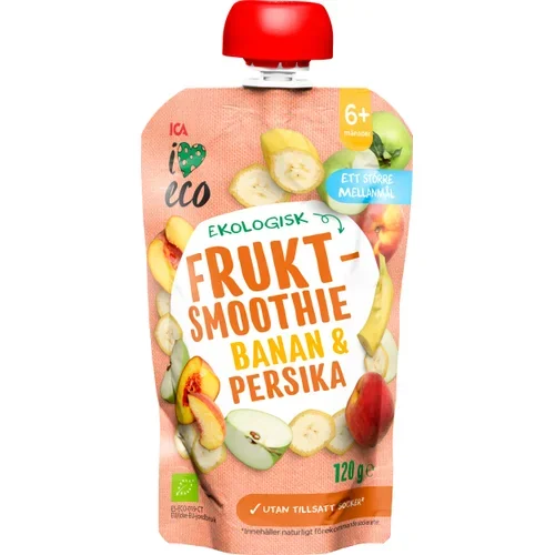 Fruktsmoothie Banan & persika 6m