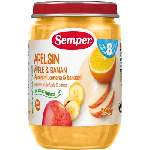Apelsin äpple & banan Från 8m