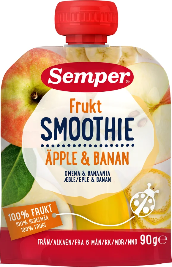 Smoothie Frukt Äpple & banan 6 Mån