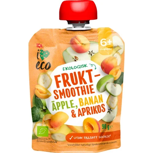 Fruktmellis Äpple banan & aprikos Från 6mån Ekologisk