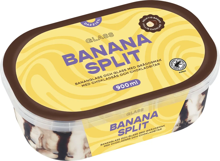 Glass Banana Split, Fryst