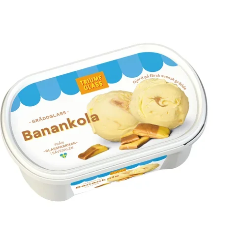 Gräddglass Banankola