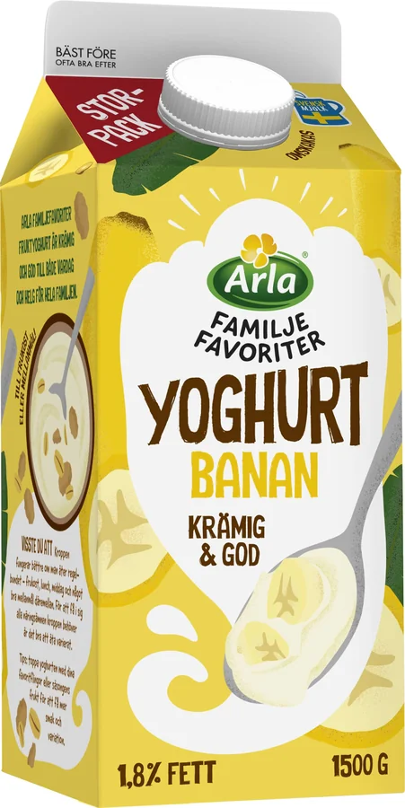Yoghurt Familjefavoriter Banan 1,8%