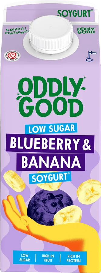 Sojagurt Lättsockrad Blåbär & banan