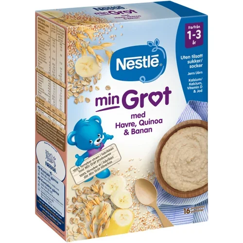 Min Gröt Havre, quinoa & banan 1år 16p 450g