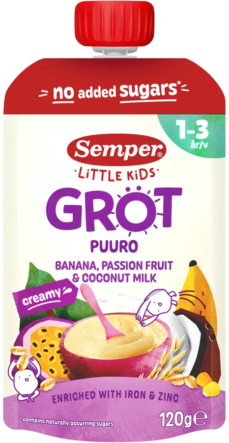 Grötklämmis Banan, passionsfrukt & kokosmjölk 1-3 år