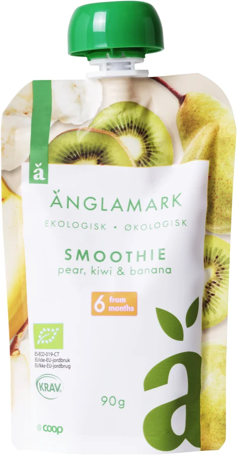 Smoothie Päron, kiwi & banan Eko