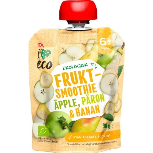 Fruktmellis Äpple päron & banan Från 6mån Ekologisk