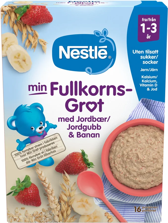Min Fullkornsgröt Jordgubb/Banana 1-3 År