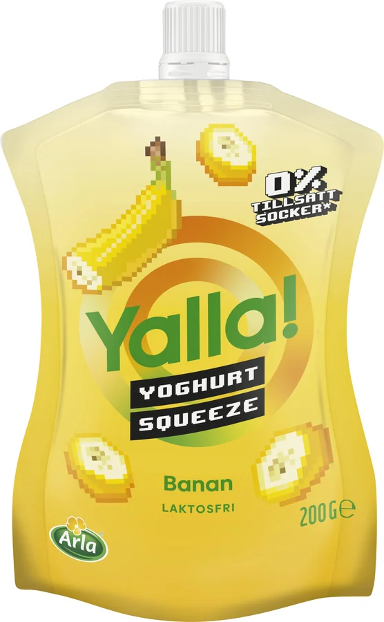Yalla Yoghurt Squeeze Banan 3%