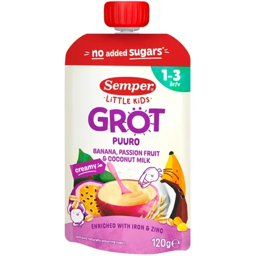 Barnmat Grötklämmis passionsfrukt, banan & kokos 1år