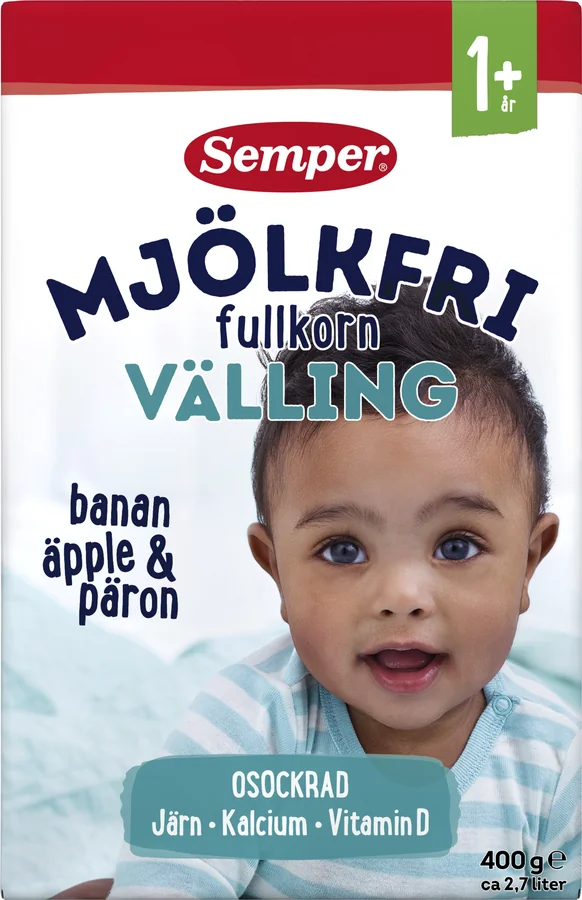 Fullkornsvälling Mjölkfri Banan, äpple & päron 12 Mån