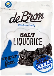Salt lakrits Sockerfri 100g De Bron