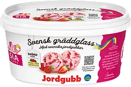 Gräddglass Jordgubb