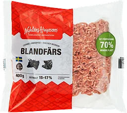 Blandfärs Fetthalt 15% 400g Nyhléns Hugosons
