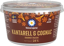 Crème fraiche Gourmet Kantarell & cognac 28%