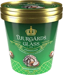 Gräddglass Kokos-choklad 500ml Djurgårds Glace