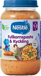 Barnmat Fullkornspasta & kyckling 1år 220g Nestle