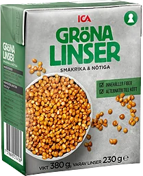 Gröna linser 380g ICA