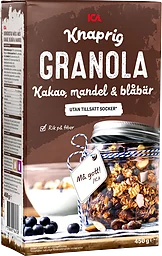 Granola Kakao & blåbär 450g ICA
