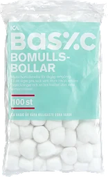 Bomullsbollar 100-p ICA Basic