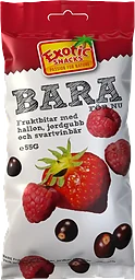 Torkad Frukt Bara Jordgubb hallon & svartvinbär 55g Exotic Snacks