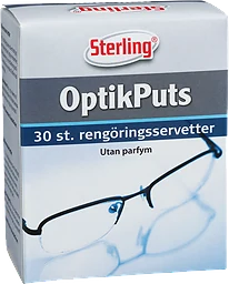 Rengöringsservetter Glasögon Optik Puts 30-p Sterling