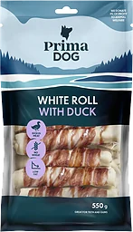 Vit tuggrulle med anka 15-p 550g PrimaDog