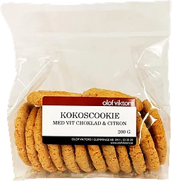 Kokoscookie Med Vit Choklad & Citron 200g Olof Viktors i Glemminge