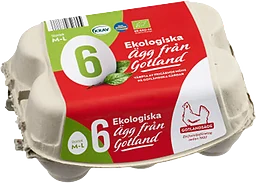 Ägg 6-p Ekologisk M/L KRAV Gotlandsägg