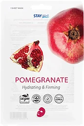 Ansiktsmask Vegan She Mask Pomegranate 1-p Stay Well