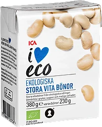 Stora vita bönor Ekologisk 380g ICA I love eco