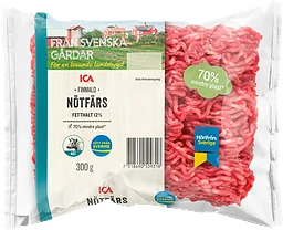 Nötfärs Färsk 12% 300g ICA