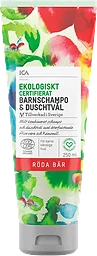 Barnschampo & Tvål Röda bär Ekologisk 250ml 2in1 ICA Hjärtat EKO