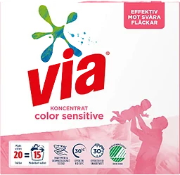 Tvättmedel Color Sensitive Parfymfri 750g Via