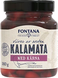Kalamataoliver med kärna 360g Fontana