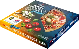 Pizza Färsk Pesto mozzarella 506g ICA