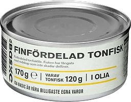 Tonfisk finfördelad i olja 170g ICA Basic
